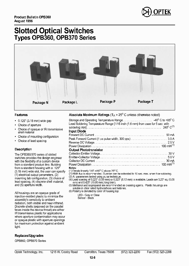 OPB370_1292342.PDF Datasheet