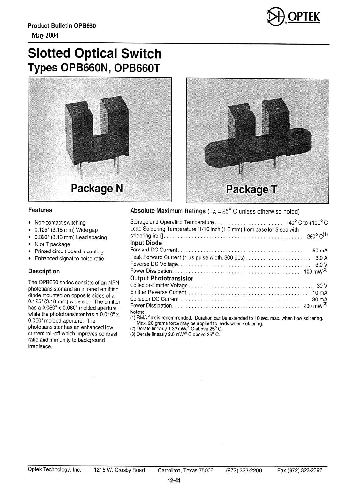 OPB660T_1292350.PDF Datasheet