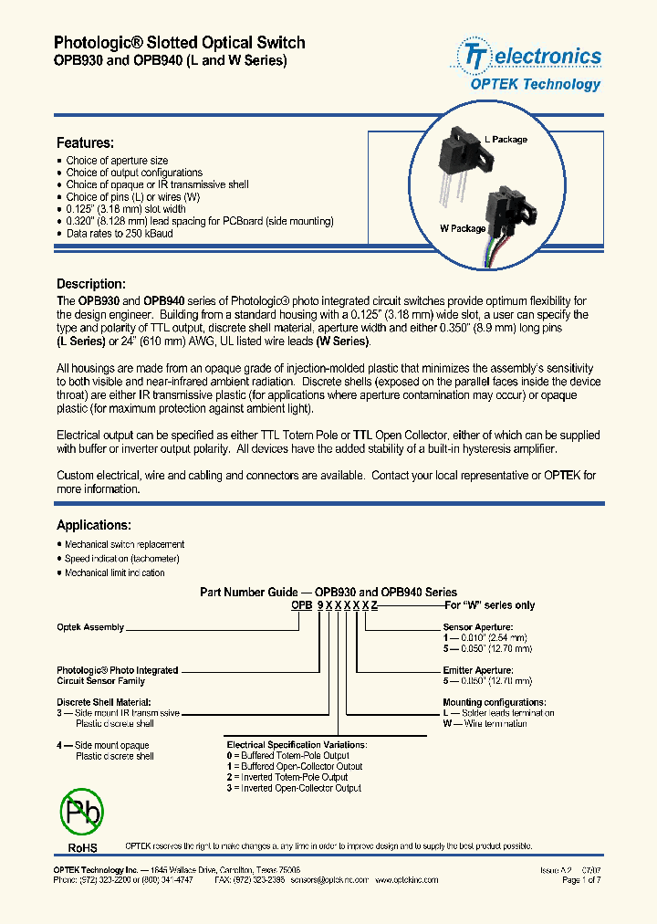 OPB940_1183596.PDF Datasheet