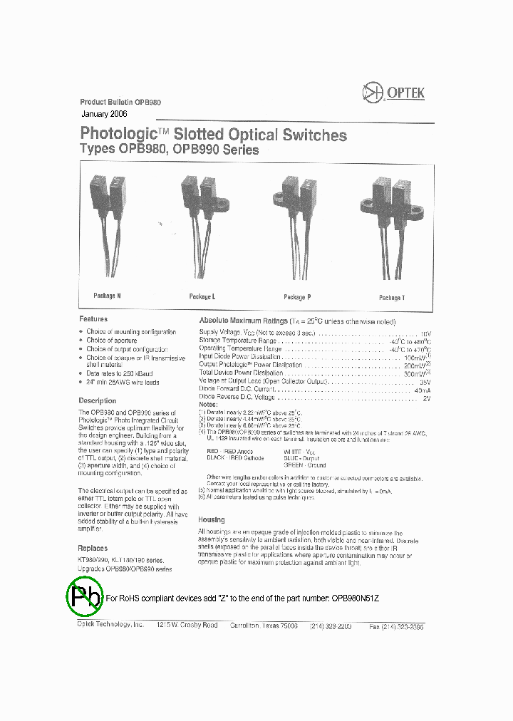 OPB980_1128546.PDF Datasheet