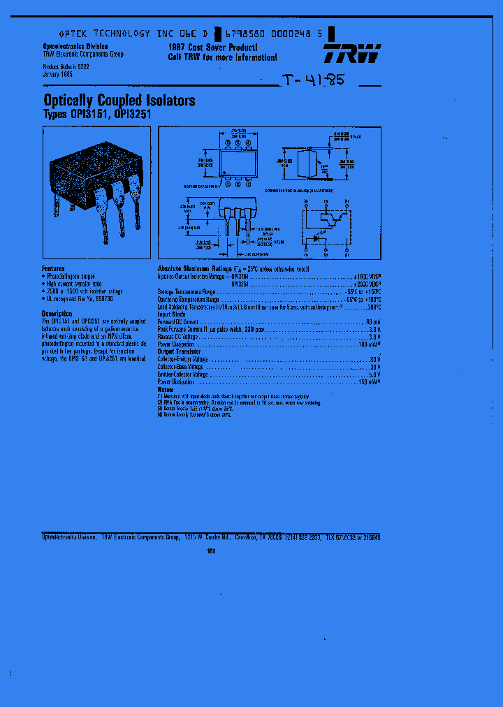OPI3251_1292471.PDF Datasheet