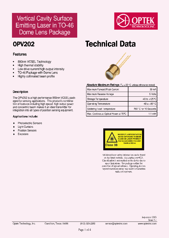OPV202_1139105.PDF Datasheet