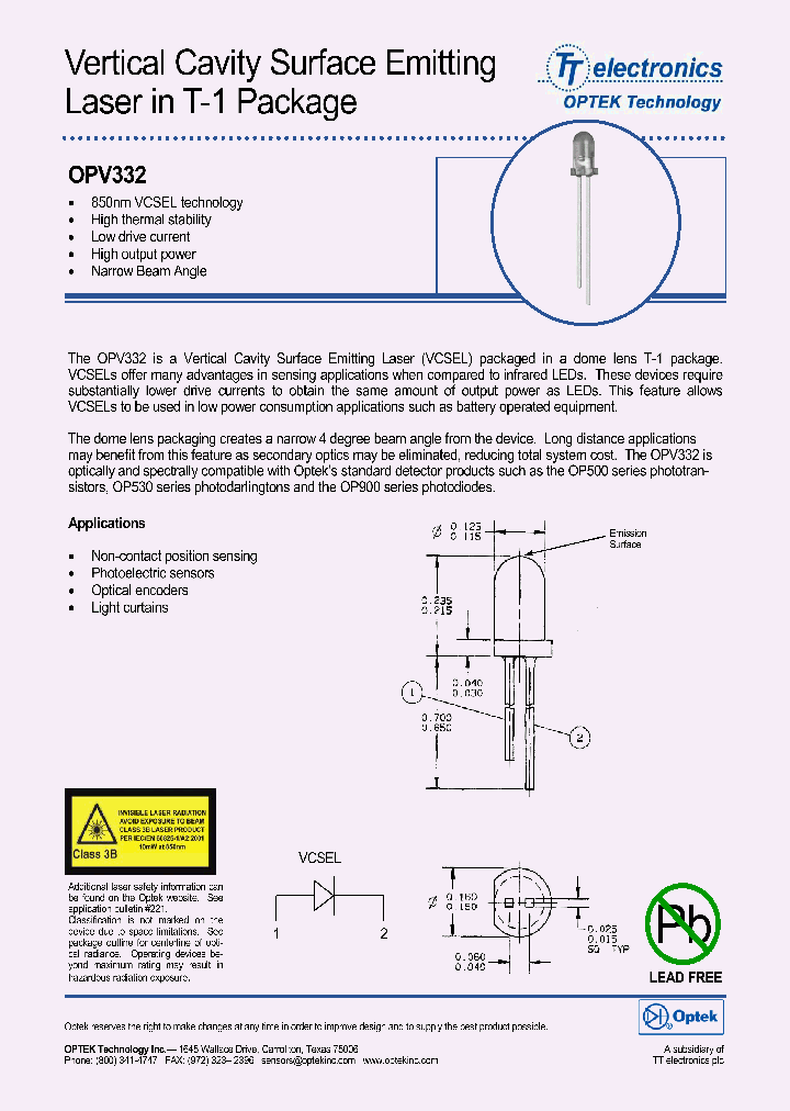 OPV332_1113555.PDF Datasheet