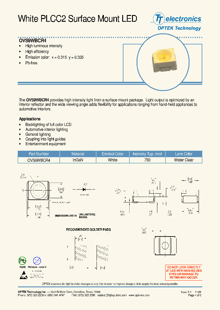 OVS9WBCR4_1292595.PDF Datasheet