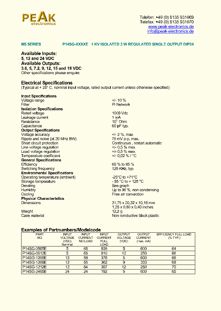 P14SG-2405E_1292742.PDF Datasheet