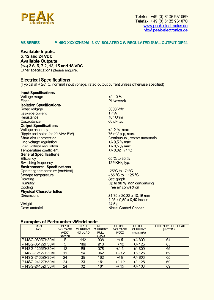 P14SG-2415ZH30M_1292747.PDF Datasheet