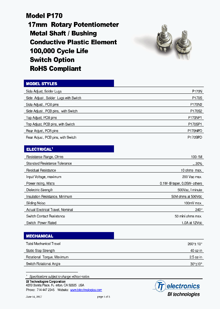 P170SPD-Q40CR100K_1292776.PDF Datasheet