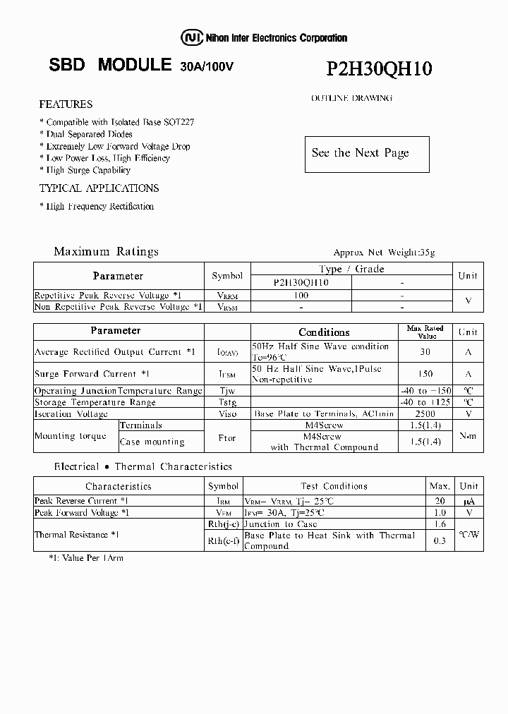 P2H30QH10_1292879.PDF Datasheet