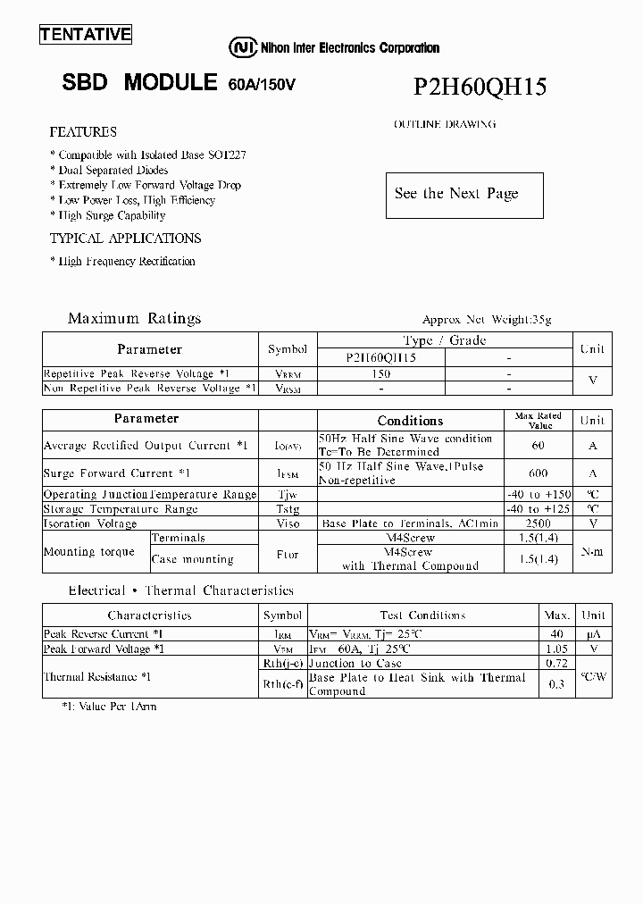 P2H60QH15_1292885.PDF Datasheet