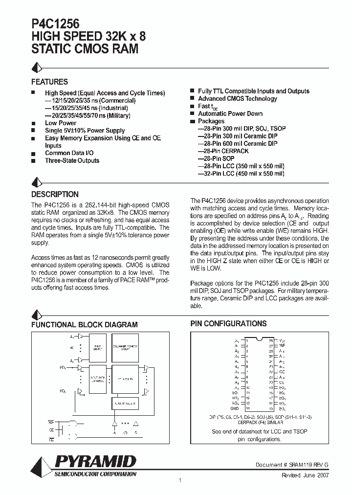 P4C1256-12CCLF_1093899.PDF Datasheet