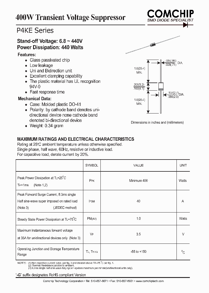 P4KE20_1024784.PDF Datasheet