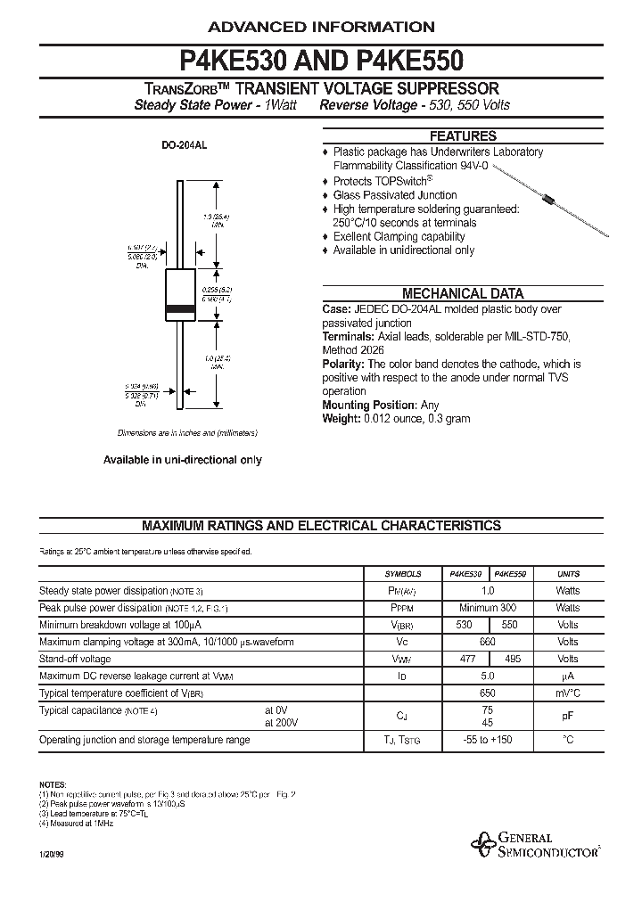 P4KE550_1292953.PDF Datasheet