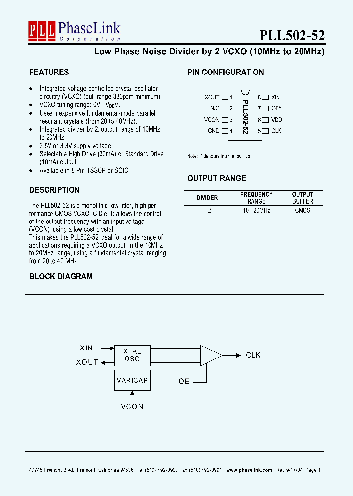P502-52SC_1293001.PDF Datasheet