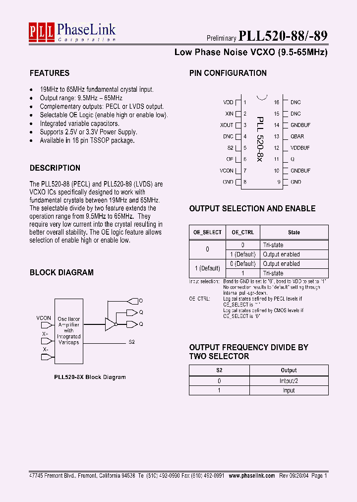 P520-89OC_1293011.PDF Datasheet