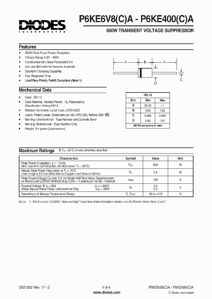 P6KE39A-B_1031448.PDF Datasheet