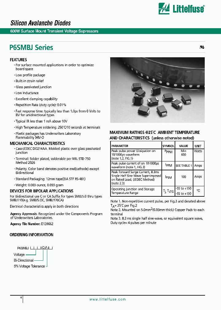 P6SMBJ91CA_1293175.PDF Datasheet