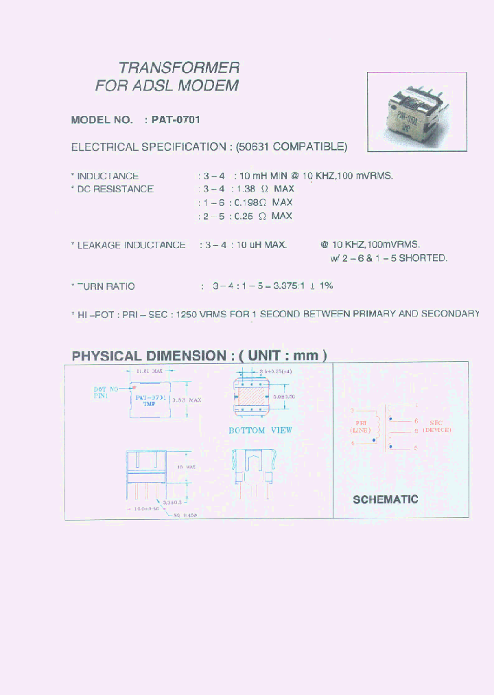 PAT-0701_1293567.PDF Datasheet