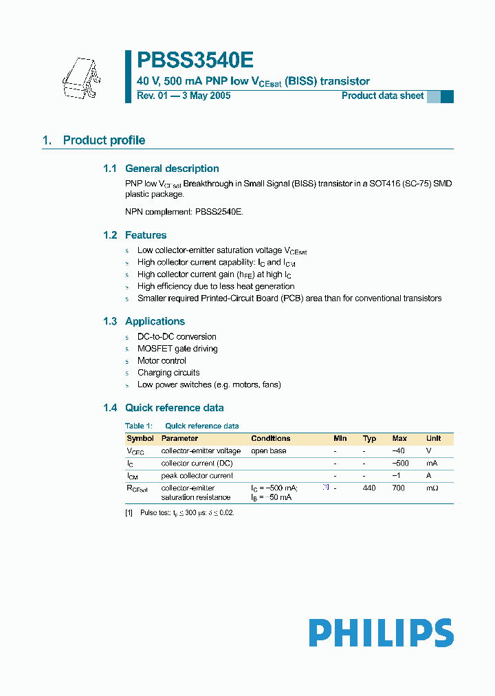 PBSS3540E_1112422.PDF Datasheet