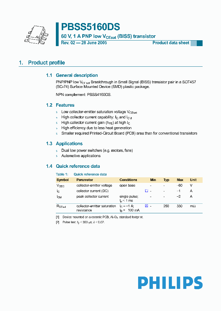 PBSS5160DS_1175313.PDF Datasheet