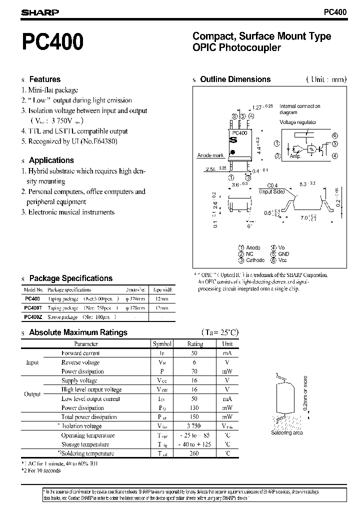 PC400Z_1293983.PDF Datasheet