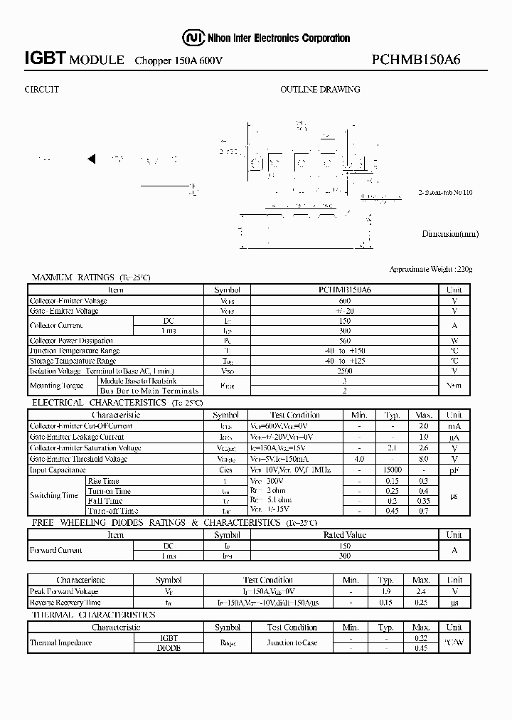 PCHMB150A6_1294342.PDF Datasheet