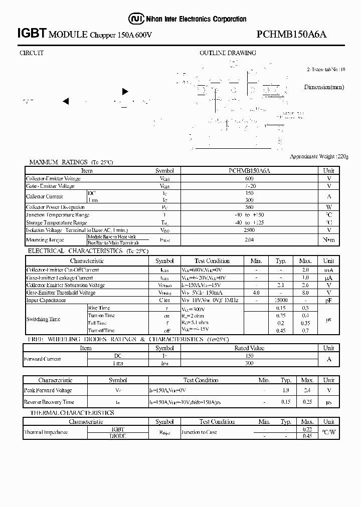 PCHMB150A6A_1294343.PDF Datasheet