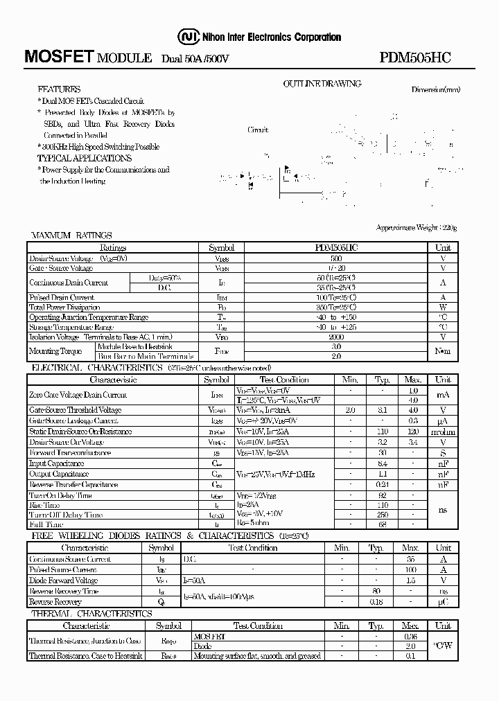 PDM505HC_1294705.PDF Datasheet