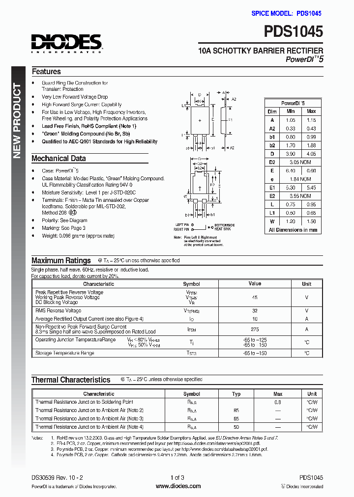PDS1045-13_645341.PDF Datasheet