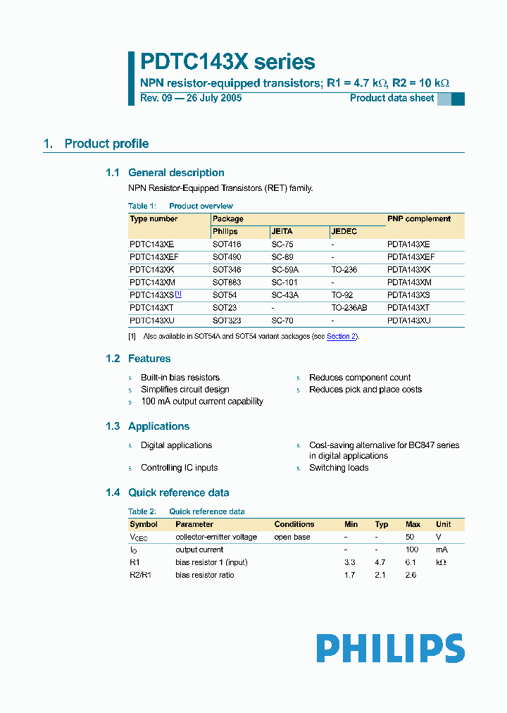 PDTC143XU_1294882.PDF Datasheet