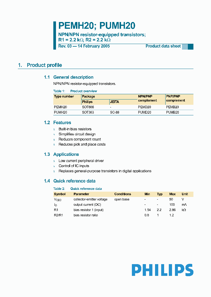 PUMH20_1112427.PDF Datasheet