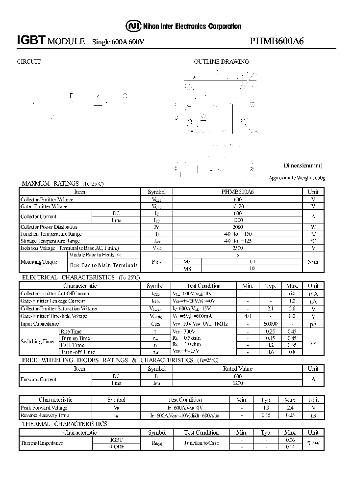 PHMB600A6_1295502.PDF Datasheet