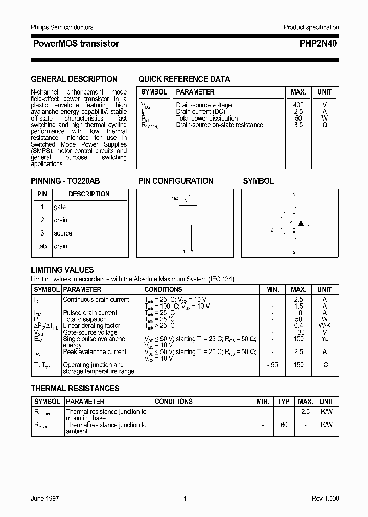 PHP2N40_1295566.PDF Datasheet