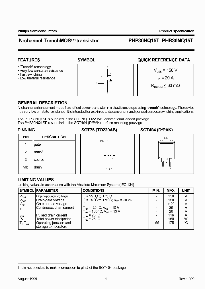 PHP30NQ15T_1295573.PDF Datasheet