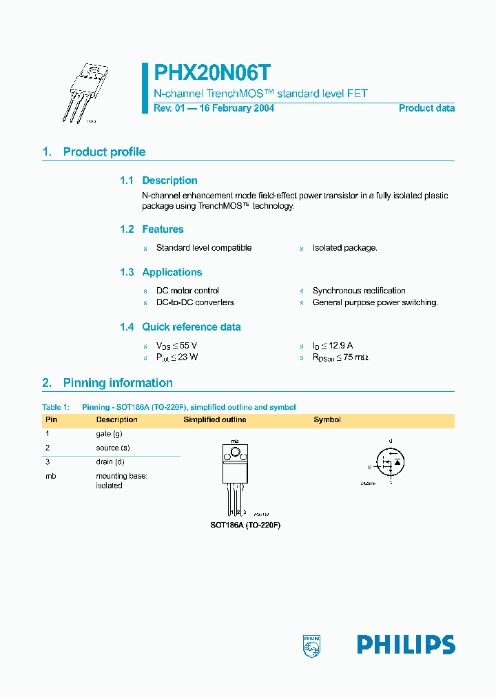 PHX20N06T_1295679.PDF Datasheet