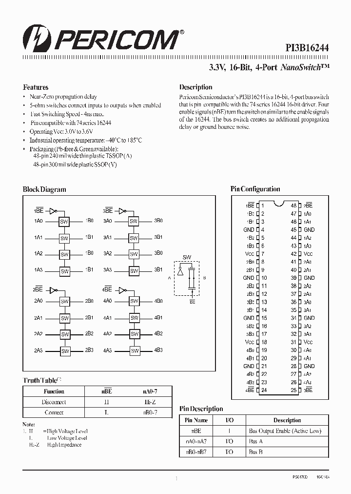 PI3B16244_1126139.PDF Datasheet