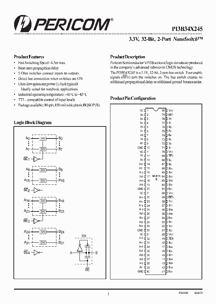PI3B34X245_1162030.PDF Datasheet