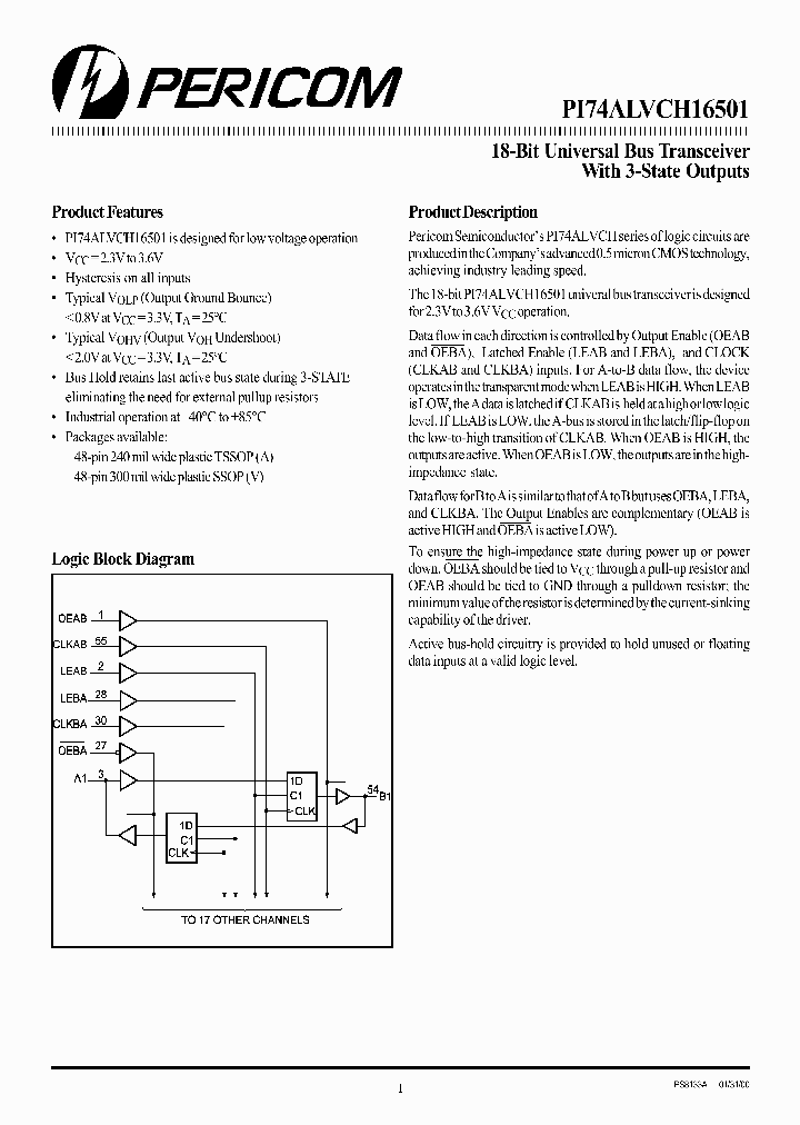 PI74ALVCH16501_1030483.PDF Datasheet