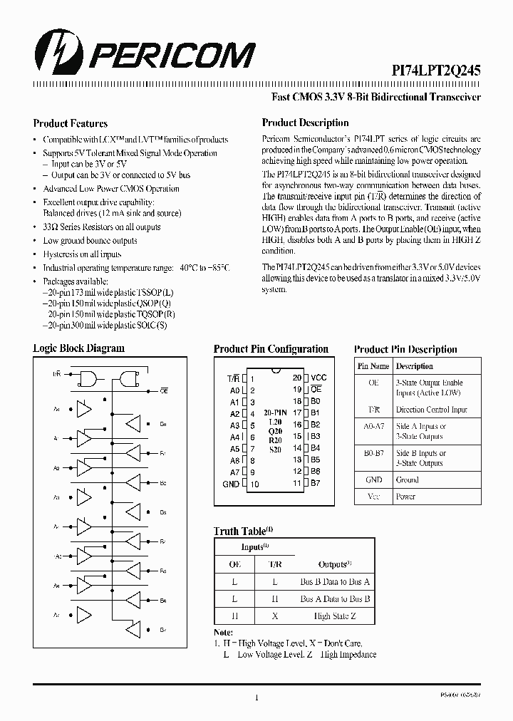 PI74LPT2Q245_1296016.PDF Datasheet