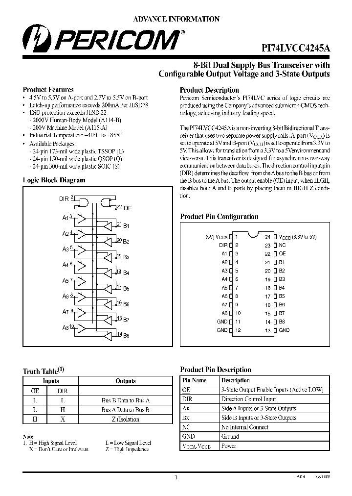 PI74LVCC4245AS_1296023.PDF Datasheet