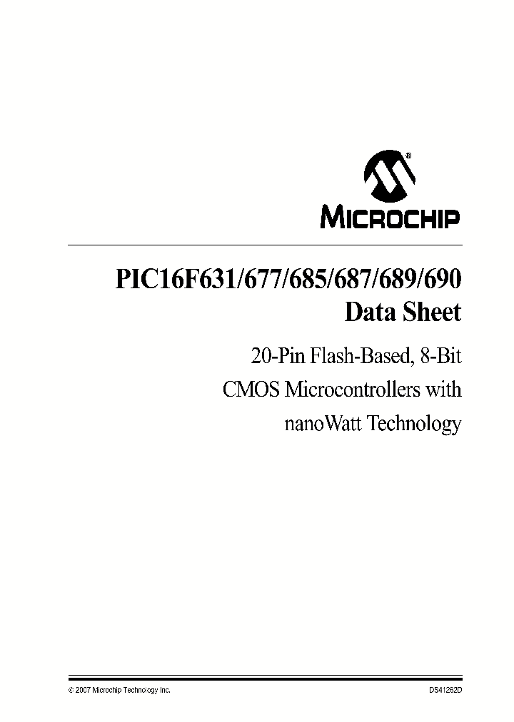 PIC16F685_1136957.PDF Datasheet