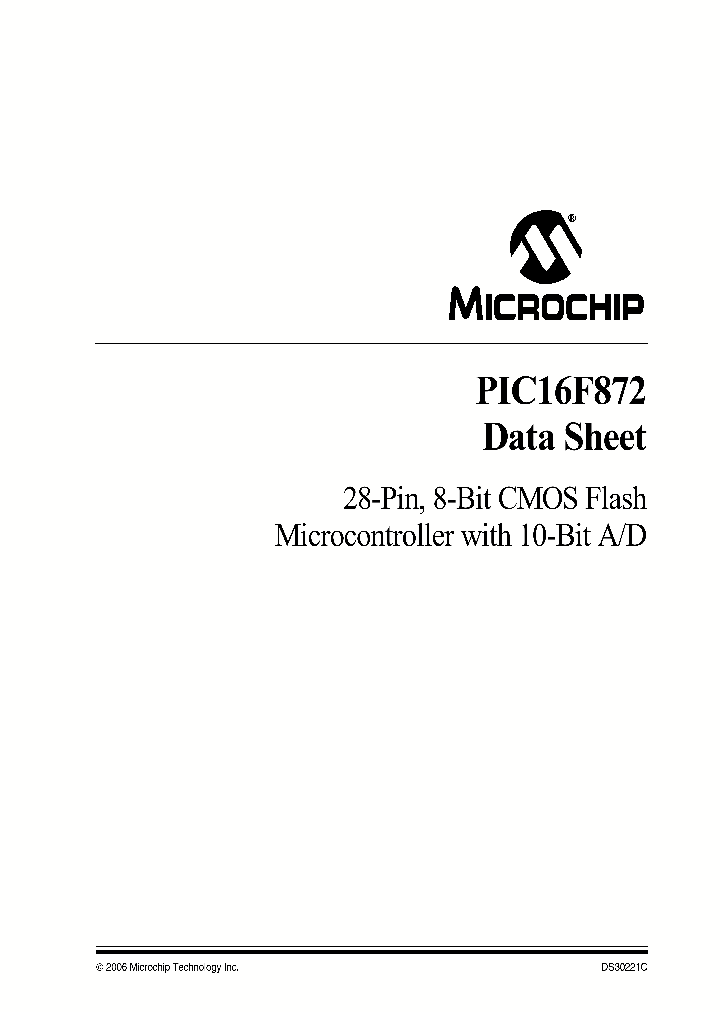 PIC16F87206_1296134.PDF Datasheet