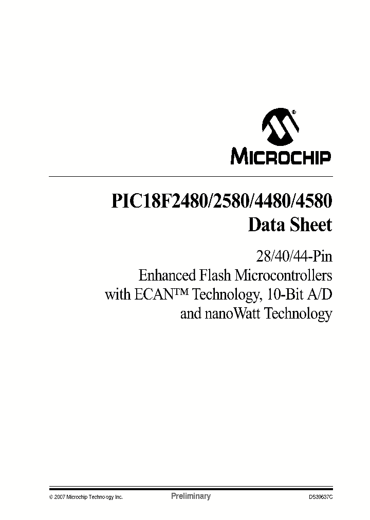 PIC18F4580_1296194.PDF Datasheet