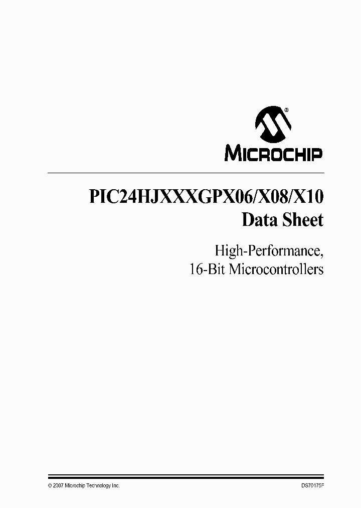 PIC24HJ256GP610IPF_1127791.PDF Datasheet