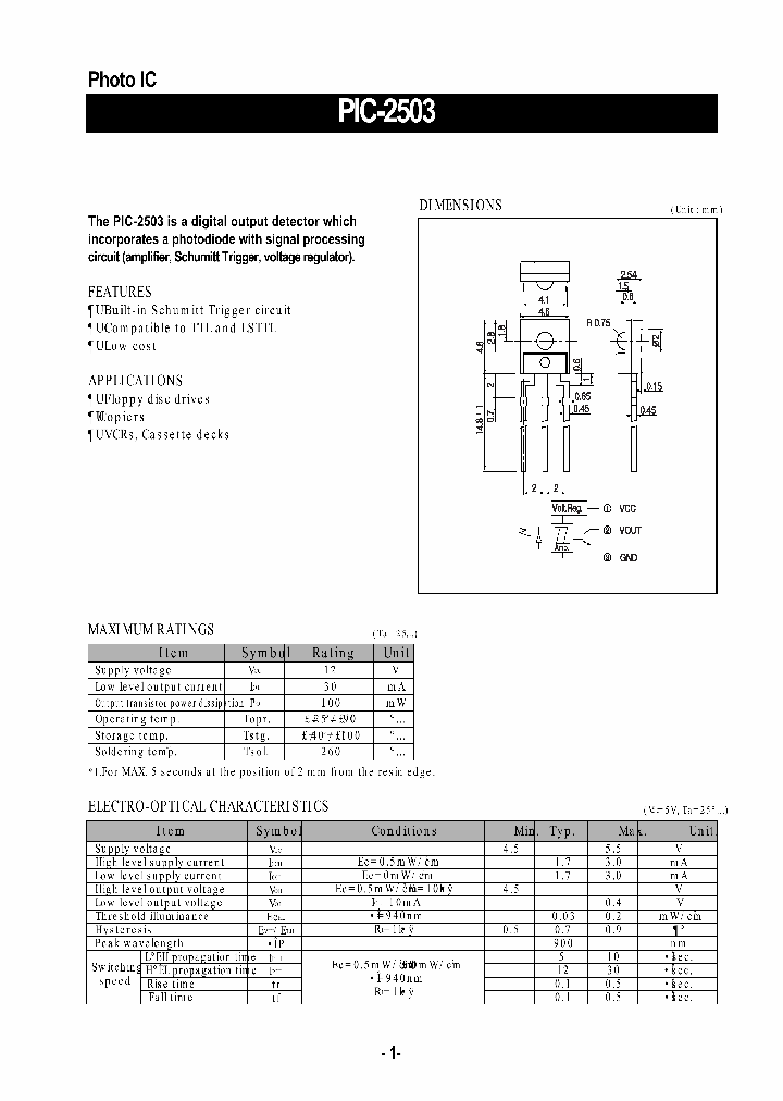 PIC-2503_1296241.PDF Datasheet