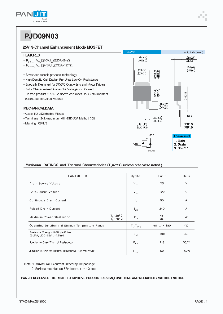 PJD09N03_1036240.PDF Datasheet