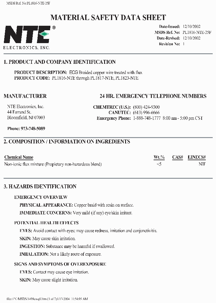 PL1823-NTE_1296375.PDF Datasheet