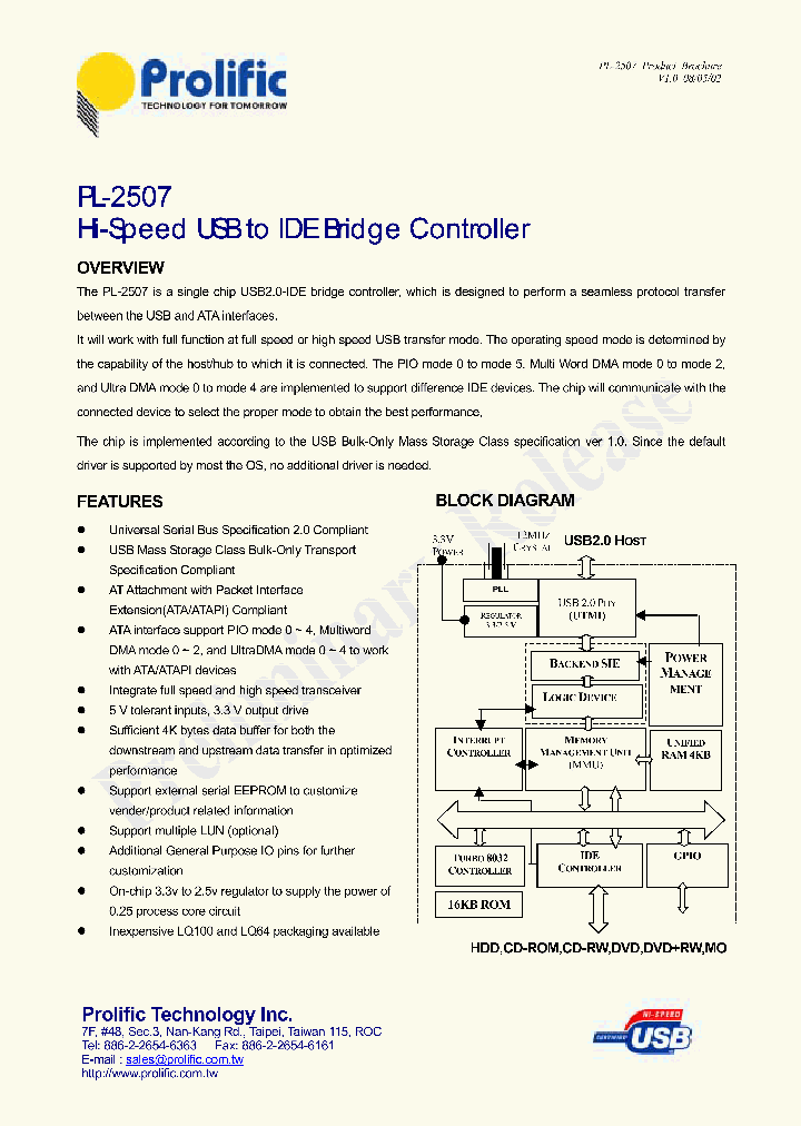 PL-2507_1296384.PDF Datasheet