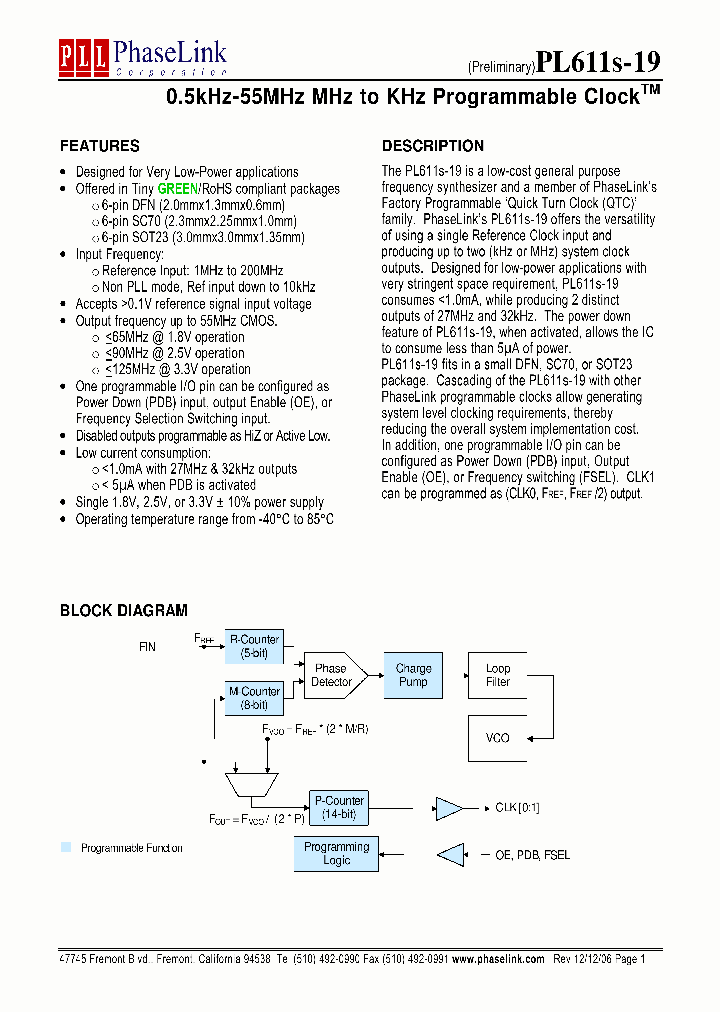 PL611S-19-XXXUIR_1296414.PDF Datasheet