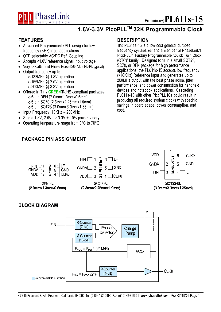 PL611S-XXXUIR_1296418.PDF Datasheet