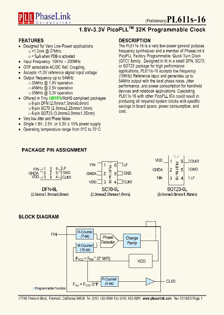 PL611S-XXXUIR_1296419.PDF Datasheet